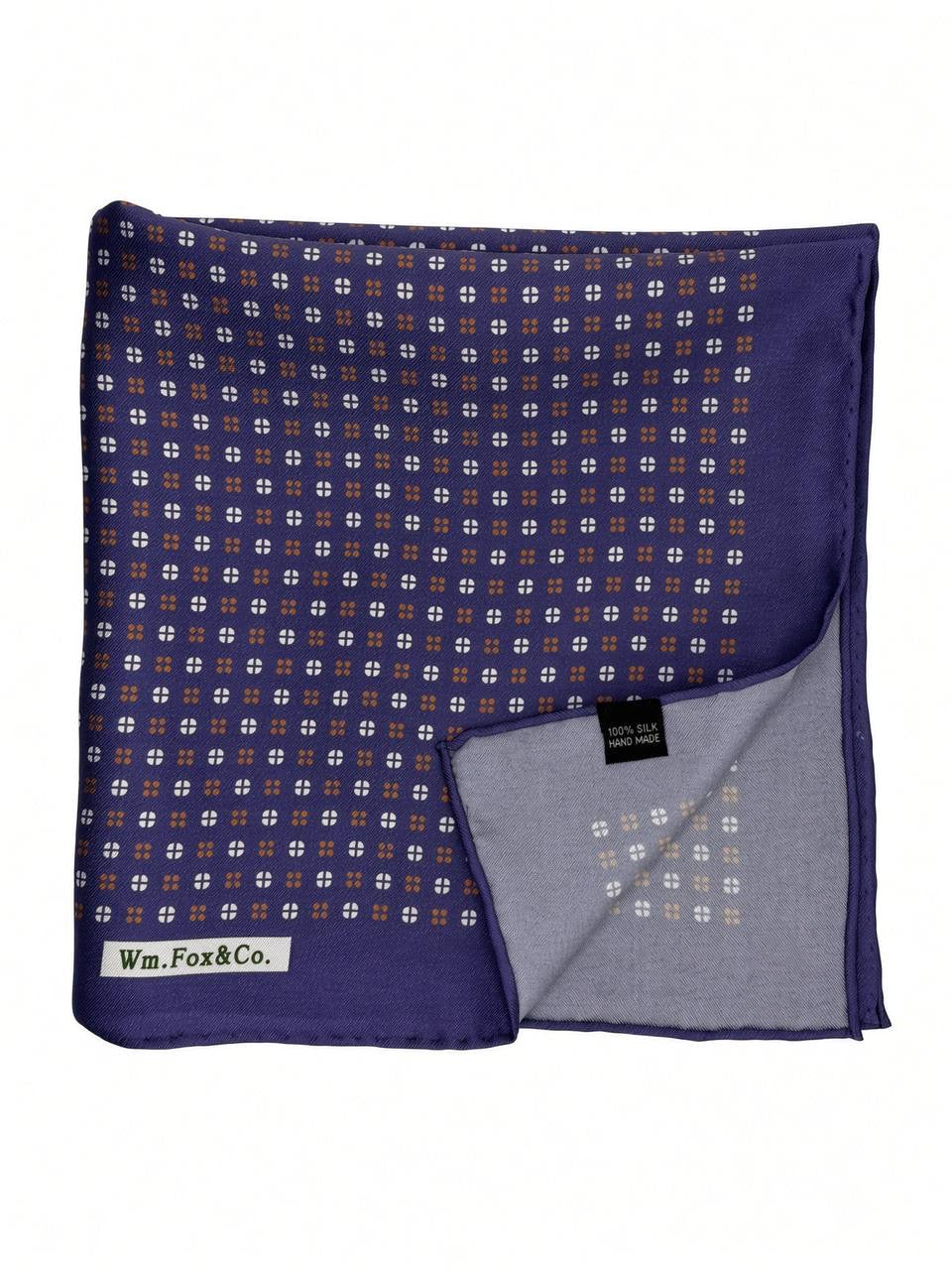 Violet Mini Square Pocket Square — folded detail