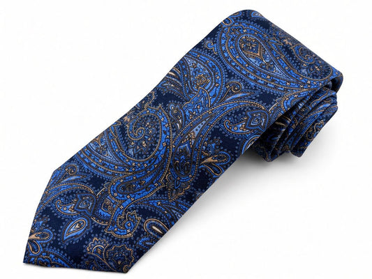 Blue Paisley Necktie, full view