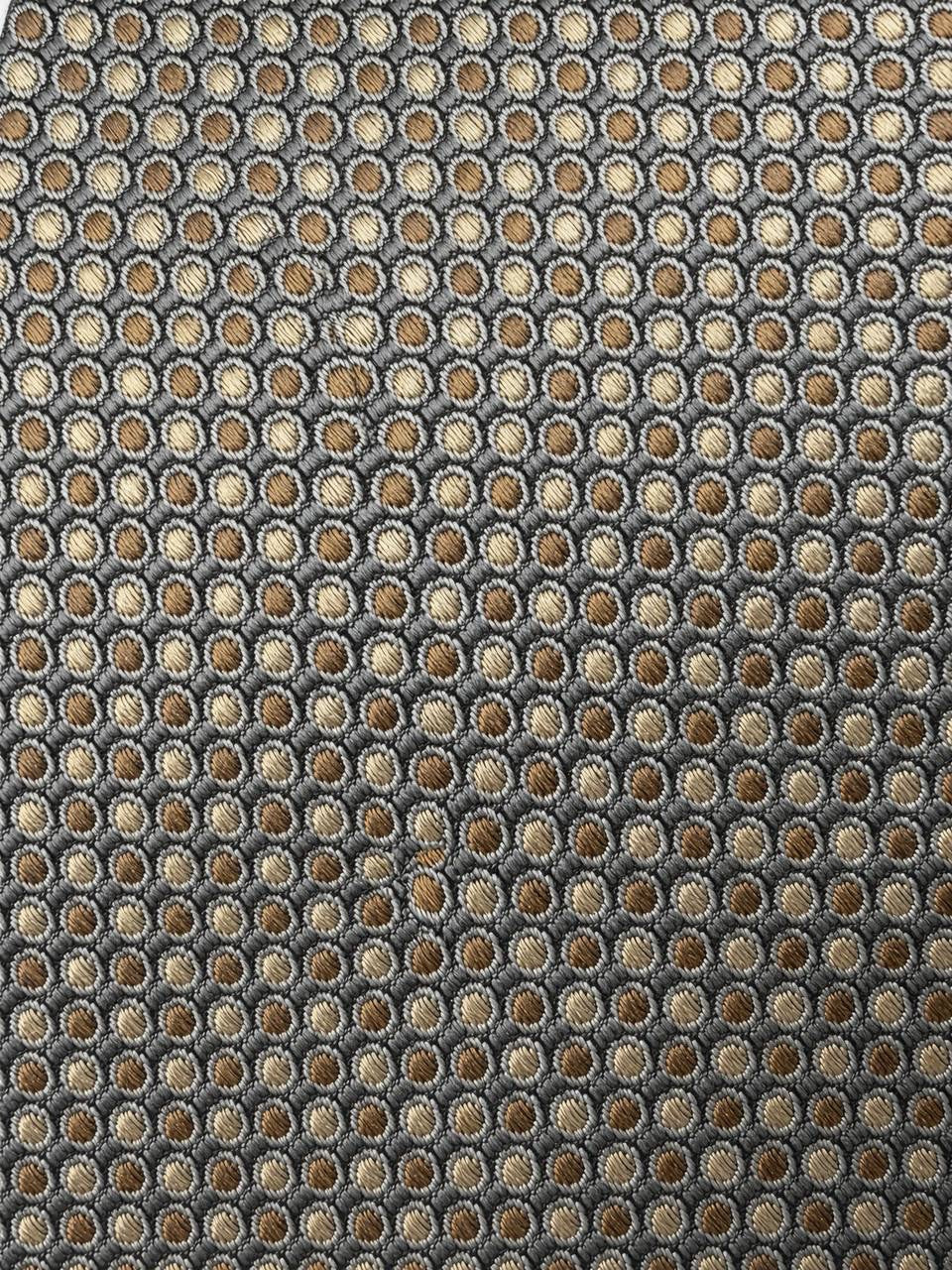 Taupe Micro Pattern Necktie, fabric close-up