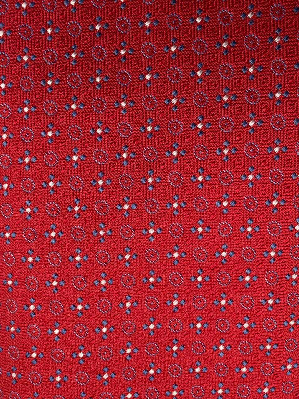 Crimson Micro Pattern Necktie, fabric close-up