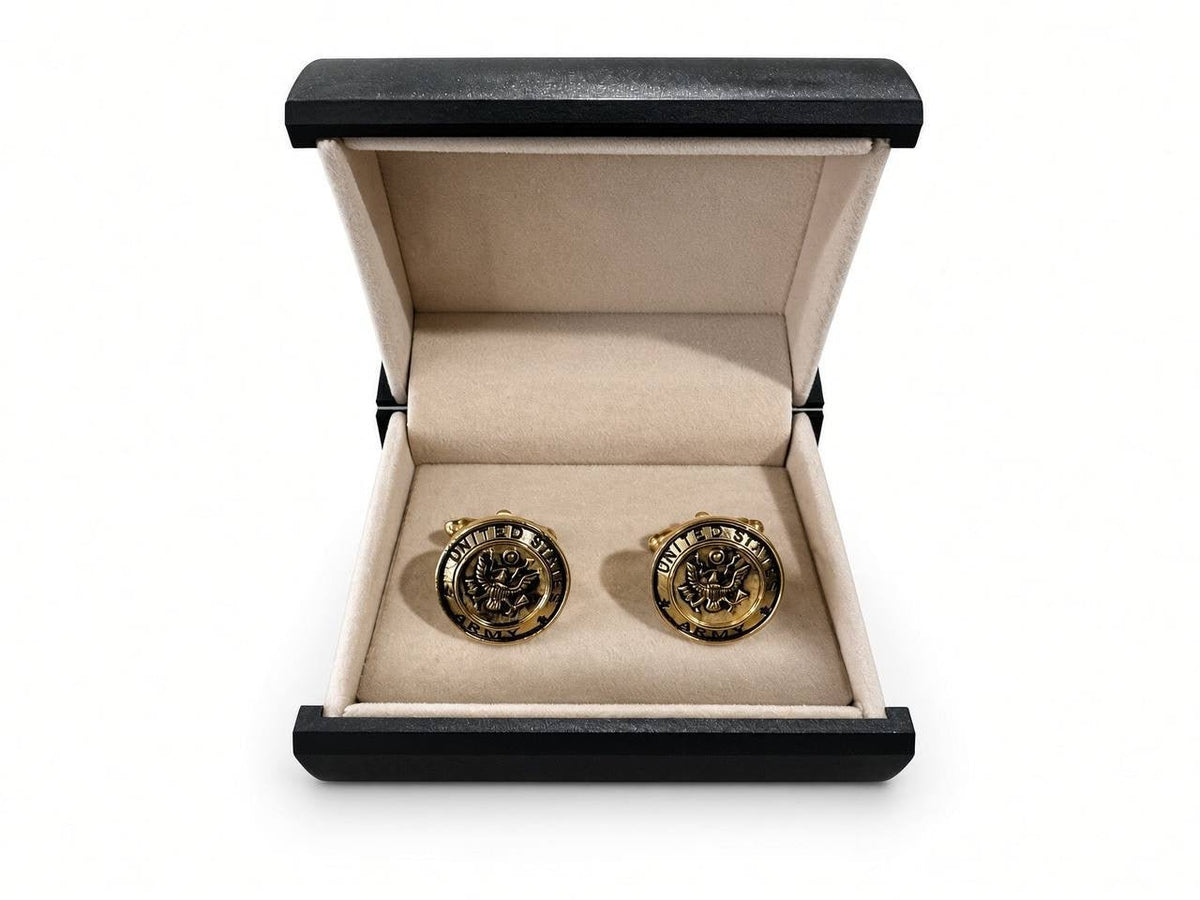 Antique Gold-Tone Crest Cufflinks - Wm. Fox & Co.