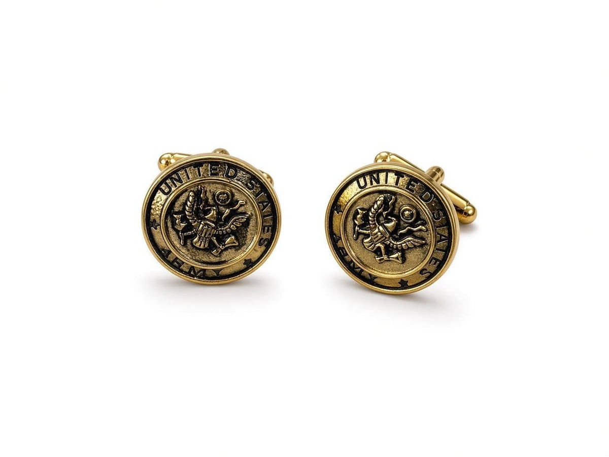 Antique Gold-Tone Crest Cufflinks - Wm. Fox & Co.
